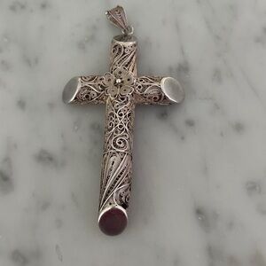 Antique Stunning Unique Filigree Cross